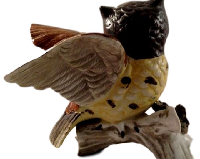 Garden Decor Birds Owl Ceramic Figurine, Garden Art Vintage, Garden Gift, Patio Decor, Home Decor, Gifts For Her