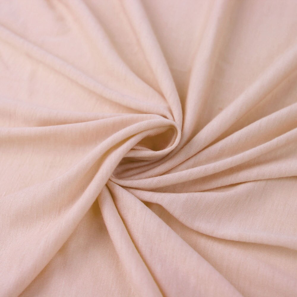 Blush Poly Rayon Spandex Stretch Jersey Knit Fabric by the