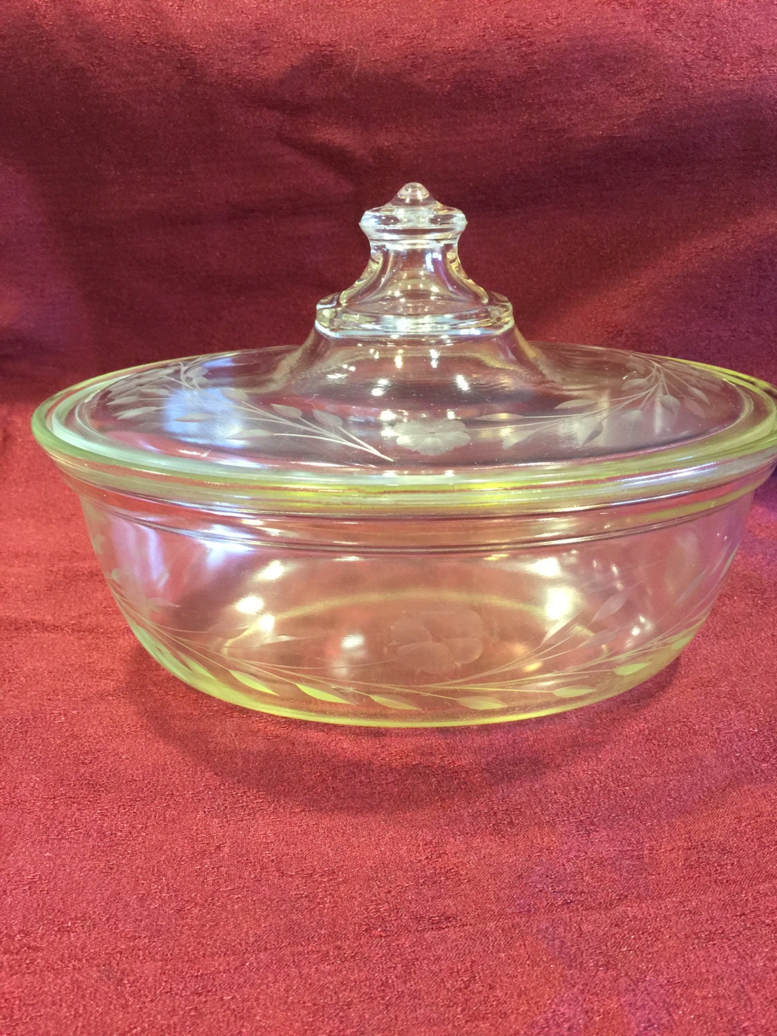 Beautiful Antique 1920's Rare Pyrex 2 piece Oval Casserole