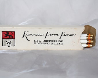 Koh-I-Noor Pencils - Vintage Pencils - White Pencils - Kohinoor Pencils - Wood Pencils - Koh-I-Noor Hardtmuth - Koh-I-Noor Pencil Factory