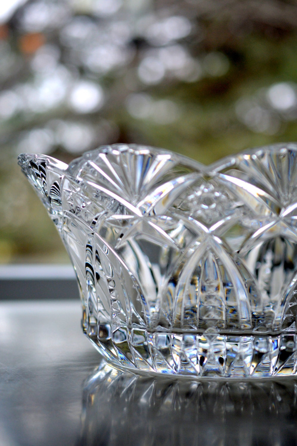 Lead Crystal Serving Bowl J G Durand D Arques Vincennes France