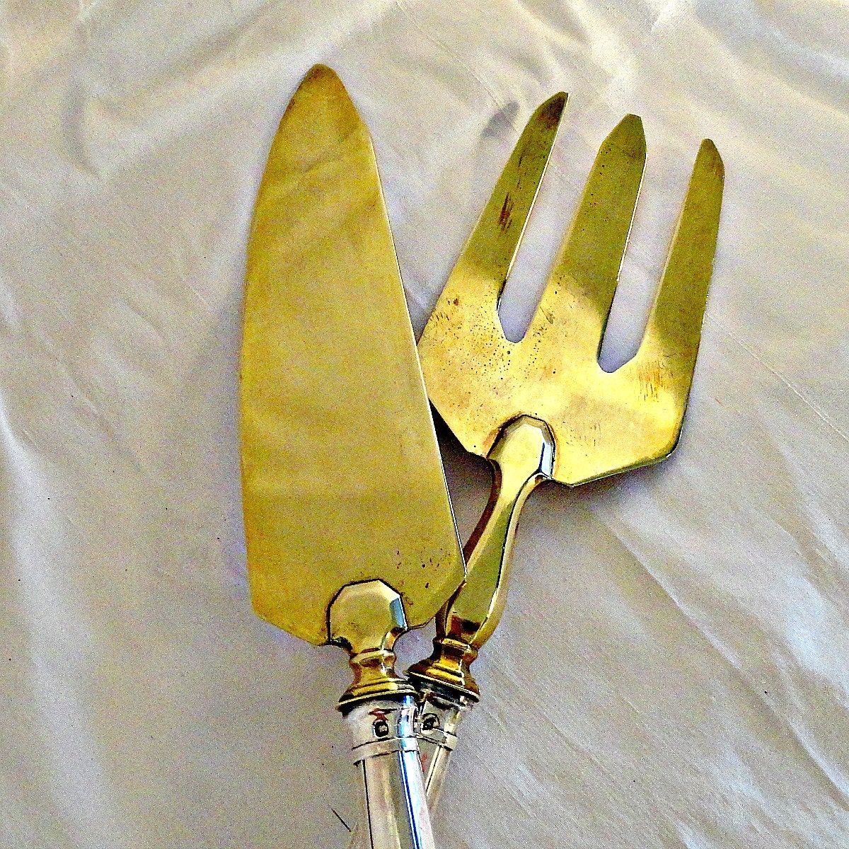 Sterling Silver Serving Set French 950 Silver Fork & Serving