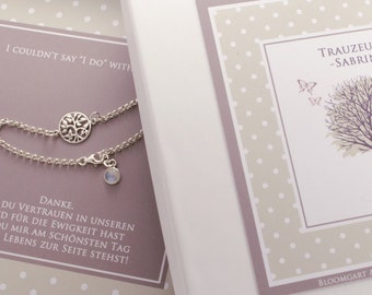 Wedding maid of honor bridesmaid bracelet bride
