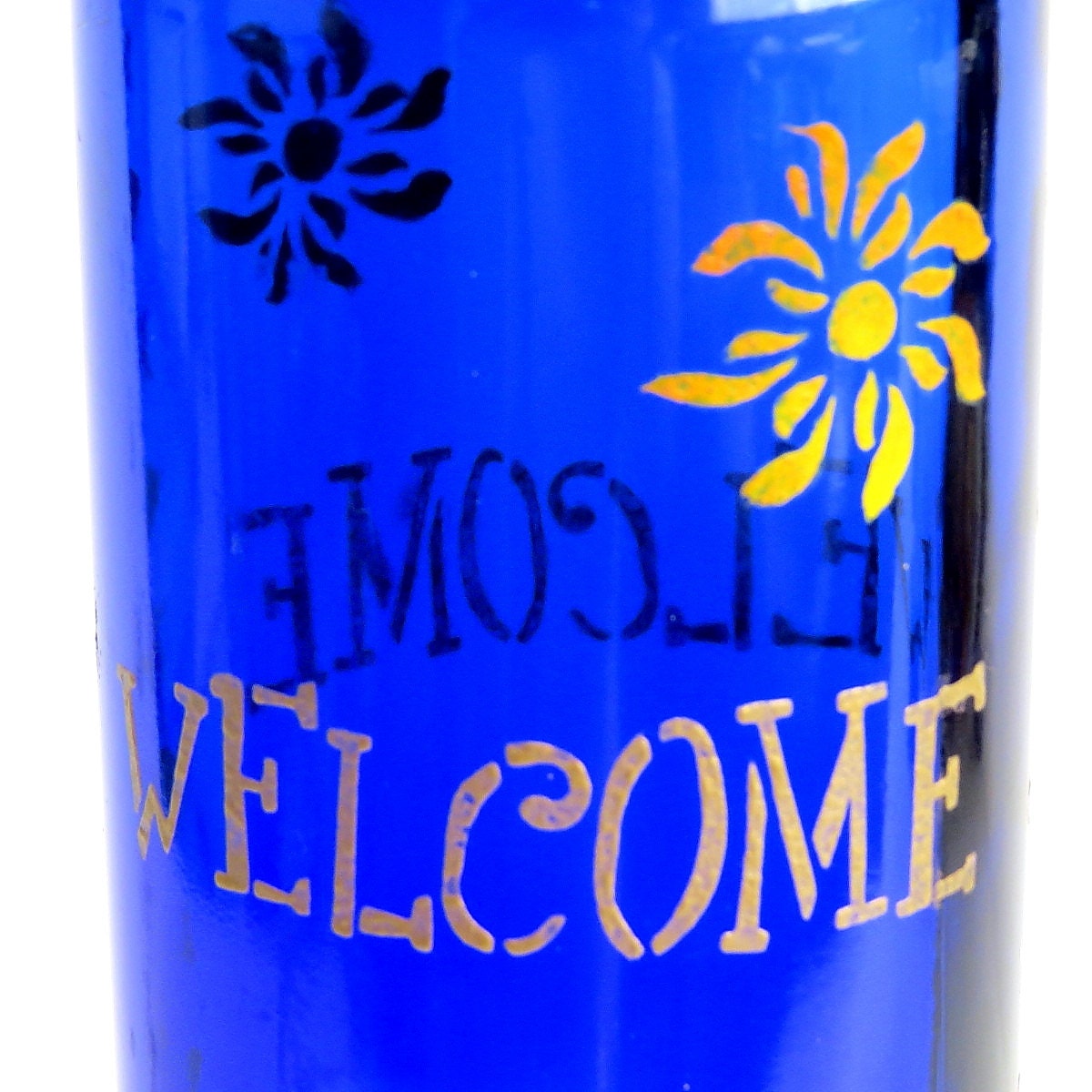 Recycled Wine bottle Oil dispenser Olive oil by LindasYardArt