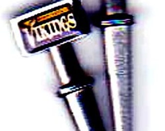 Cribbage Pegs 2-Minnensota Vikings ChristyMade USA in Brass & S.Steel, W/ Pouch ~
