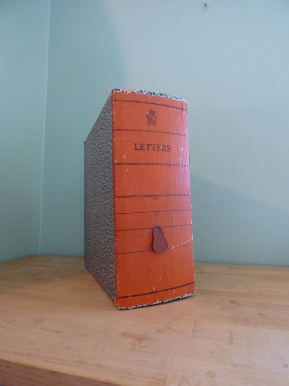 Items similar to Vintage Alphabetical Letter File Box, File Book Box