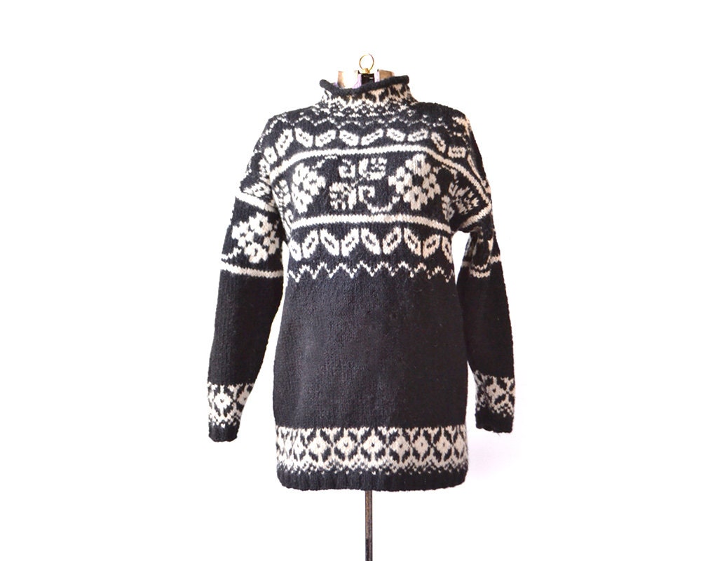 Wool sweater oversized sweater women's sweater heavy