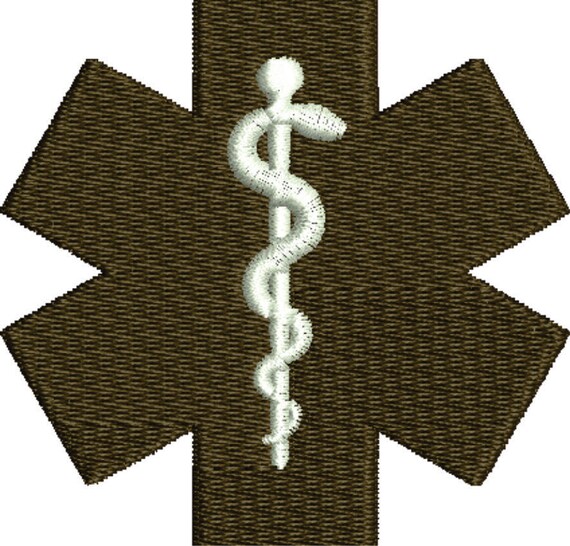 embroidery design Medical symbol Caduceus Embroidery