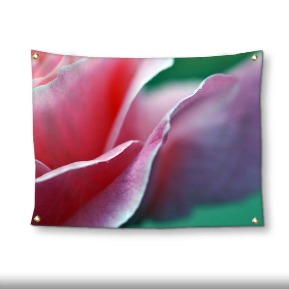 Pink Rose Flower Tapestry Wall Hanging Pink Floral Photo