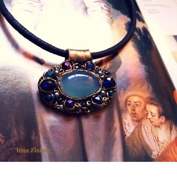 Blue Stone Necklace Pendant