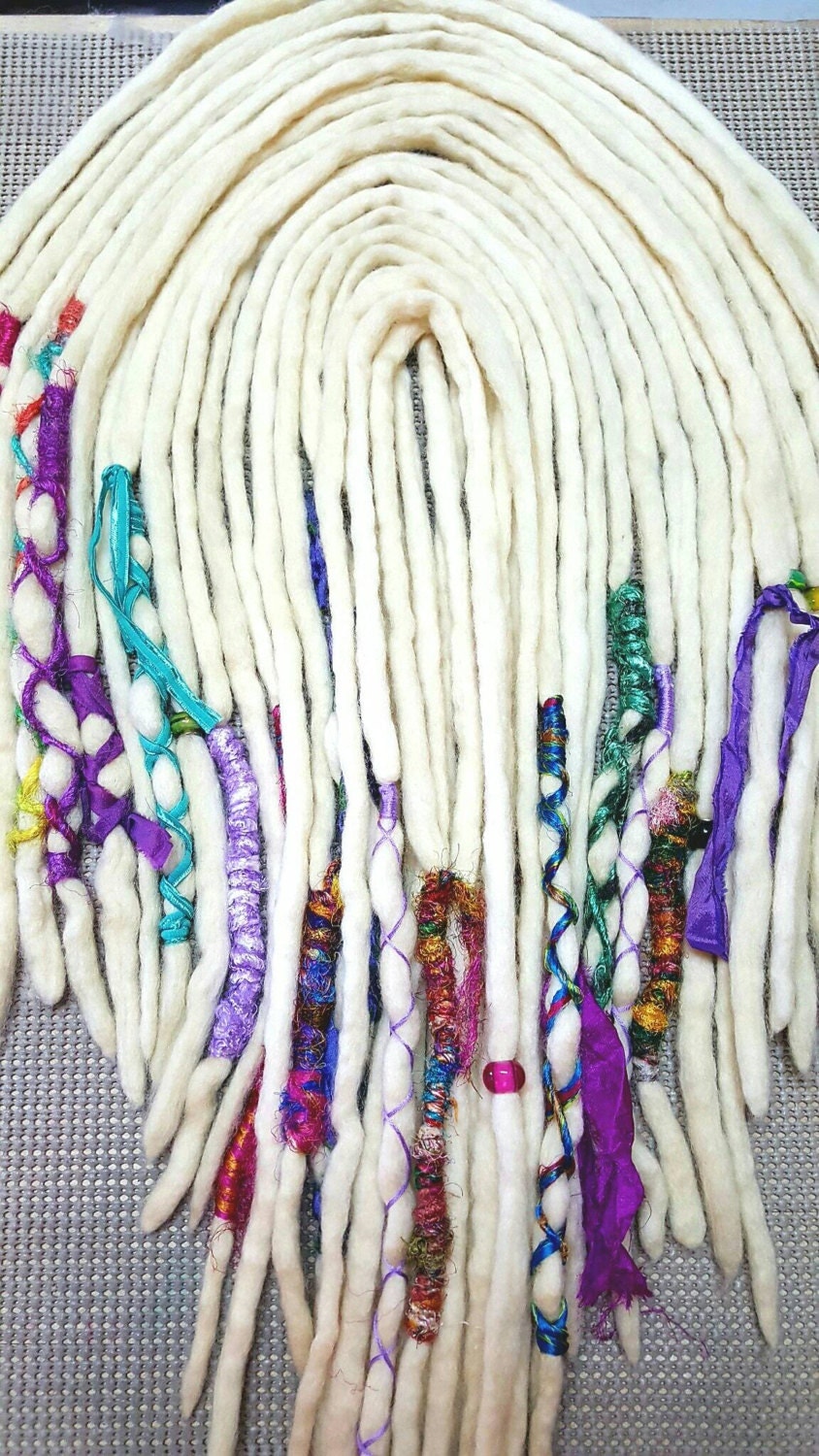 Wool Dreadlocks Custom Wool Dreads Handmade Hippie Dreads Hair