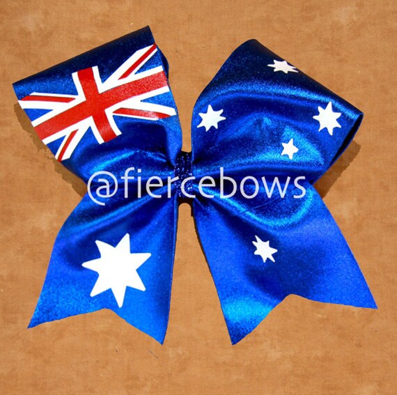 Items similar to Australia Flag Cheer Bow on Etsy