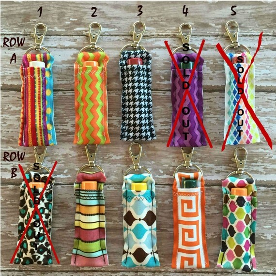 Lip Balm Holder w/ Swivel Clip by myMarigoldCreations on Etsy