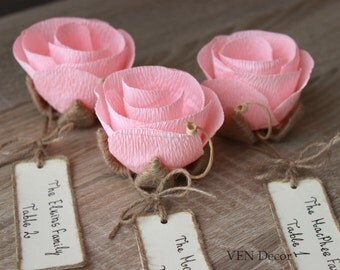 Unique Wedding Favors 6 Flower Place Cards Guest Rustic Name Unique Wedding Favors 6 Flower Place Cards Guest Rustic Name