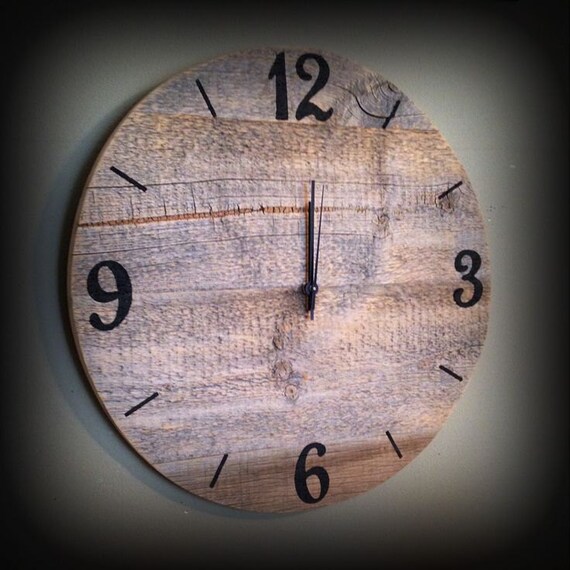 Rustic Barn Wood Clock Wooden Clock Large by TheRusticPalette