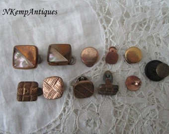 Antique buttons/studs destash for re-purpose