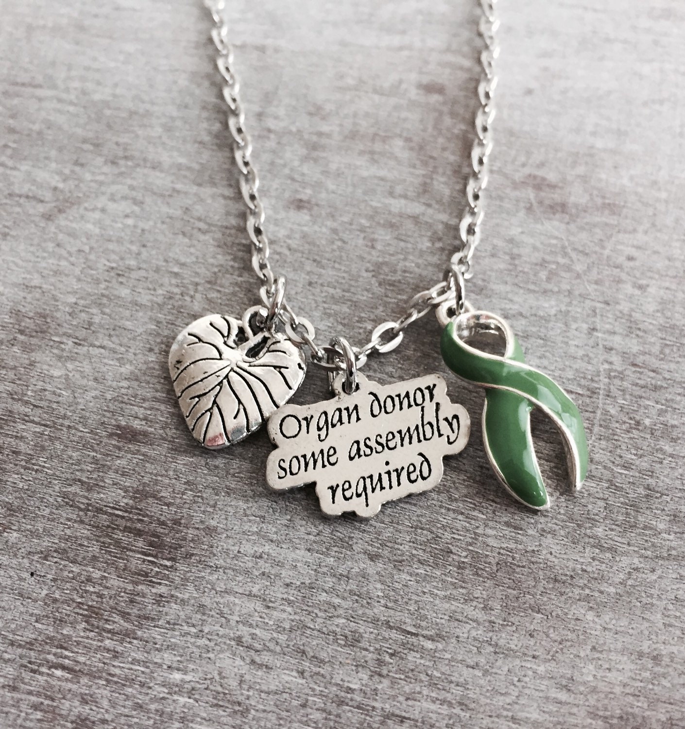 ORGAN DONOR GIFT Silver Necklace organ donor donate by SAjolie