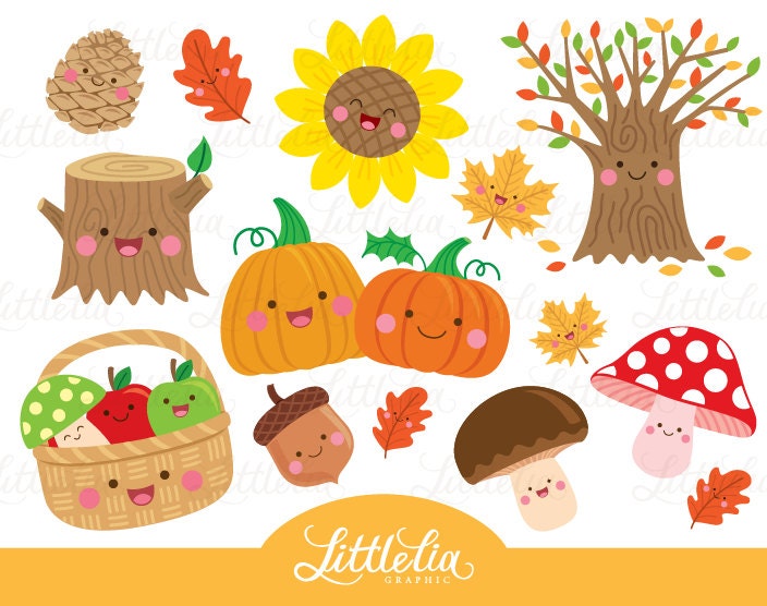 Autumn kawaii autumn clipart 16048