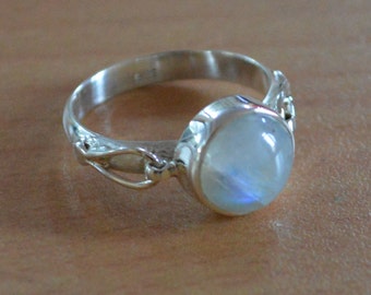 Beautiful Moonstone ring Stone ring Silver ring by DevmuktiJewels