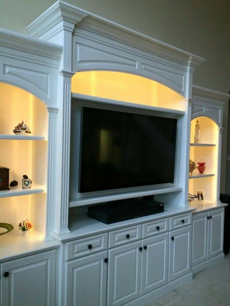 Entertainment Center Bookcase Built-In Home Theater Media