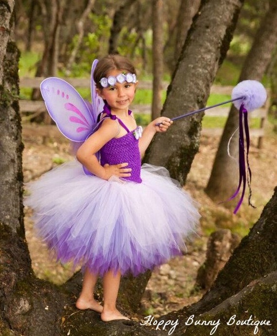 Puple Fairy Tutu Dress: Birthday photo prop Holloween Lilac