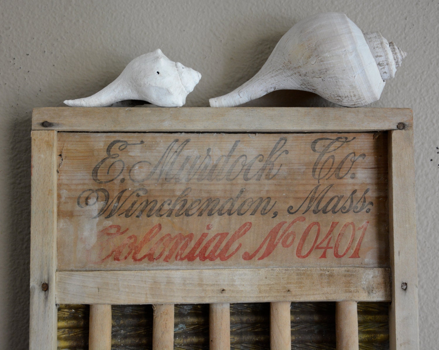 Antique Washboard 1800's Washboard E. Murdock Co.