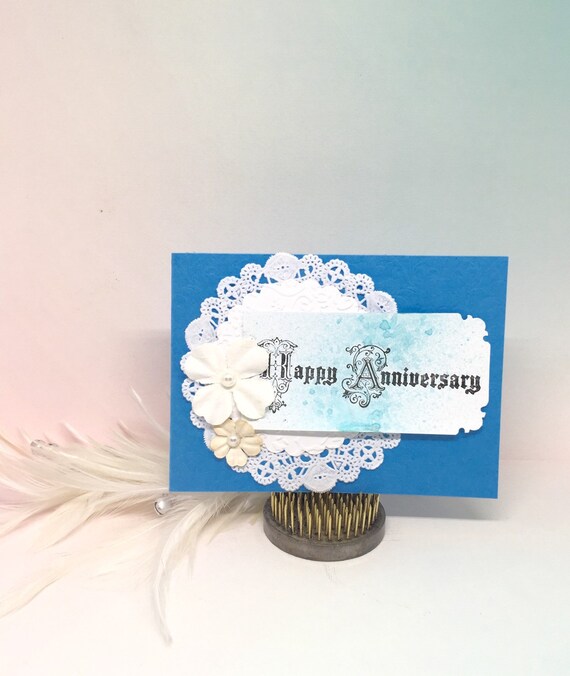anniversary card paper handmade greetingbylisacardscrafts