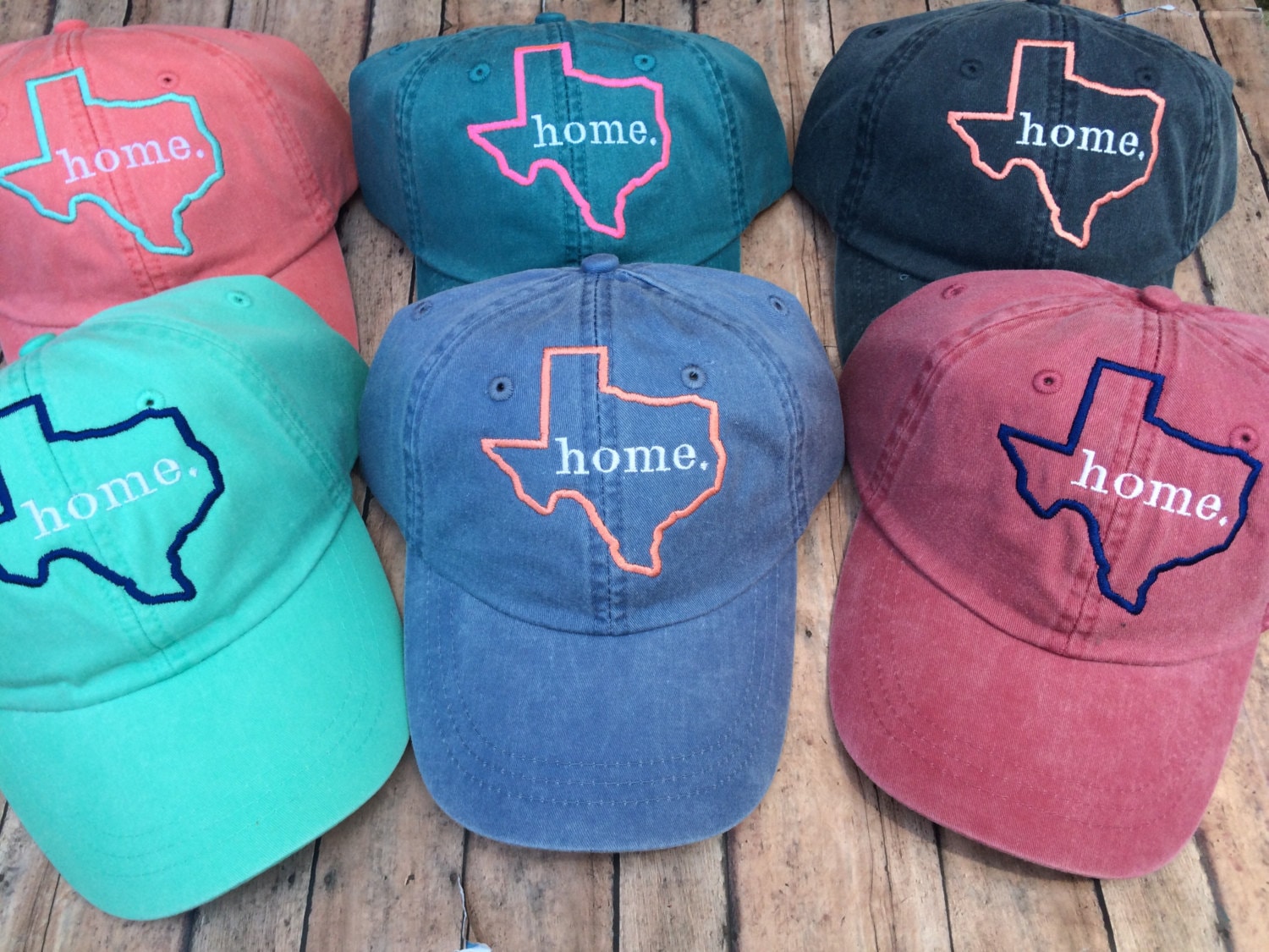 Texas Home Baseball Hat Womens hat monogrammed hat monogram