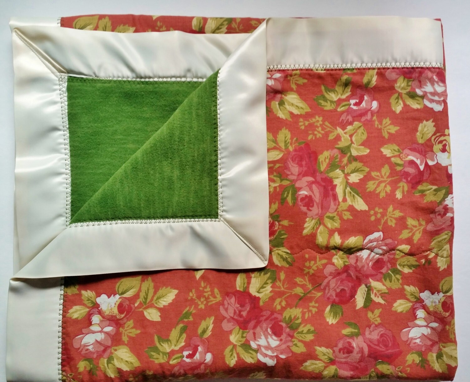 Rose Baby Blanket Lap Blanket Baby Quilt Baby Shower