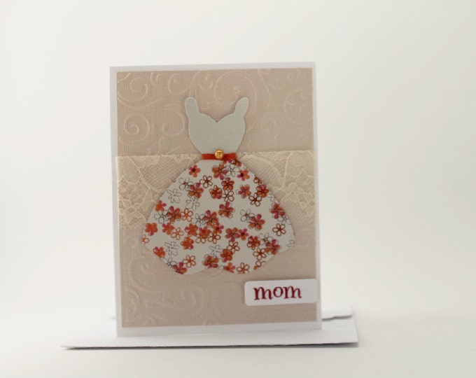 Birthday Cards for Mother / Birthday Cards with a Dress / Embossed Birthday Cards
