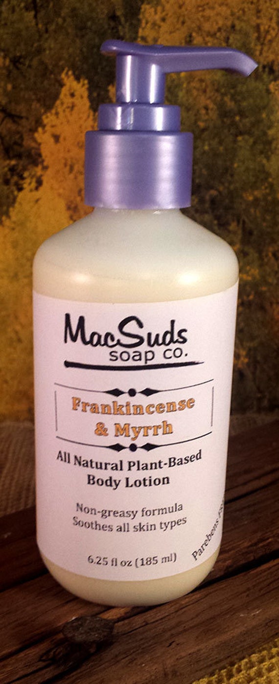 FRANKINCENSE Lotion MYRRH body lotion Musky Lotion Earthy