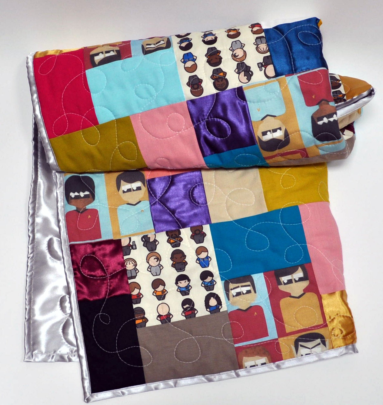 READY TO SHIP Star Trek Quilt Star Trek by OutOfCharacterQuilts