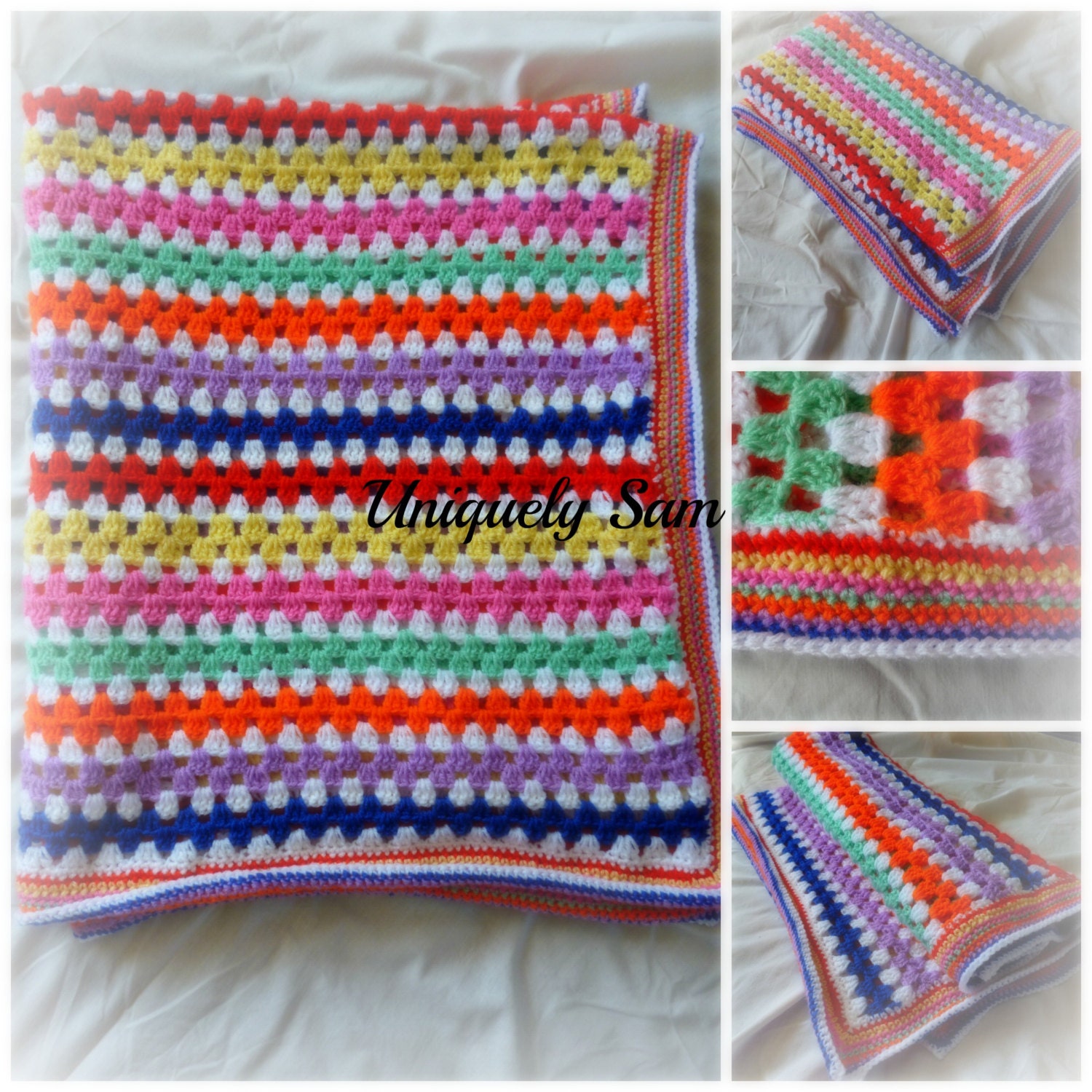 Rainbow Blanket Free Crochet Pattern