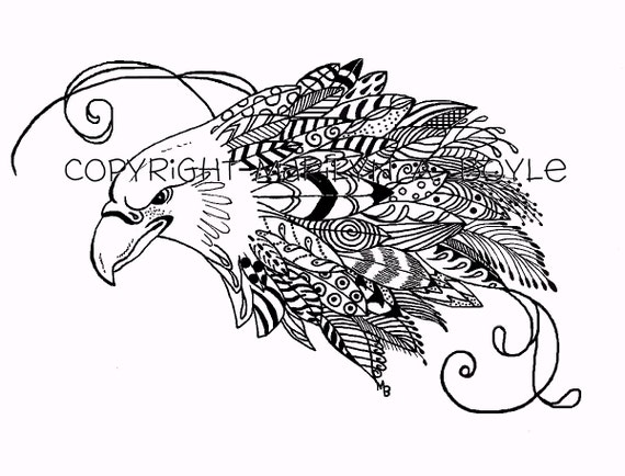eagle feather coloring pages - photo #26