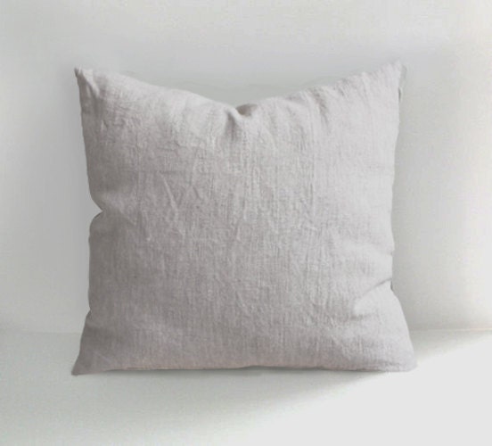 Handmade Linen Pillow Cover Decorative Pillow Throw by ANamDesign