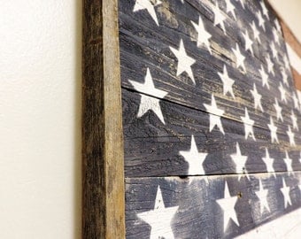 Rustic Barnwood American Flag