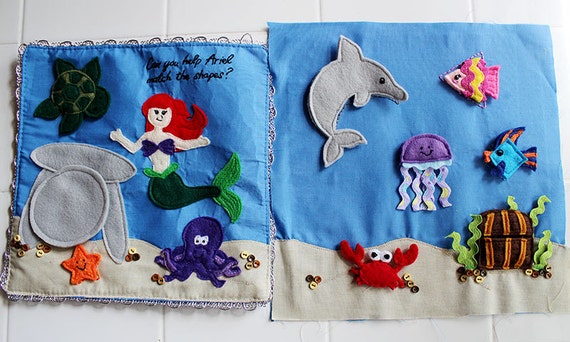 Mermaid Ariel The Sea Felt Book mermaid ariel the sea felt book