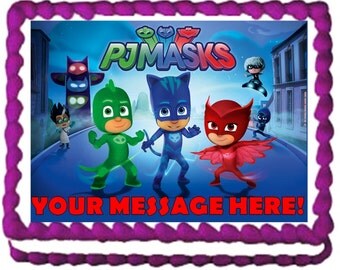 PJ Masks PJMASKS Edible Cake Topper Image Frosting Sheet Quarter Sheet