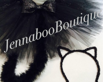 Cat costume, black cat costume,adult cat costume, baby cat costume, halloween cat costume, black cat tutu, black tutu, glitter tutu