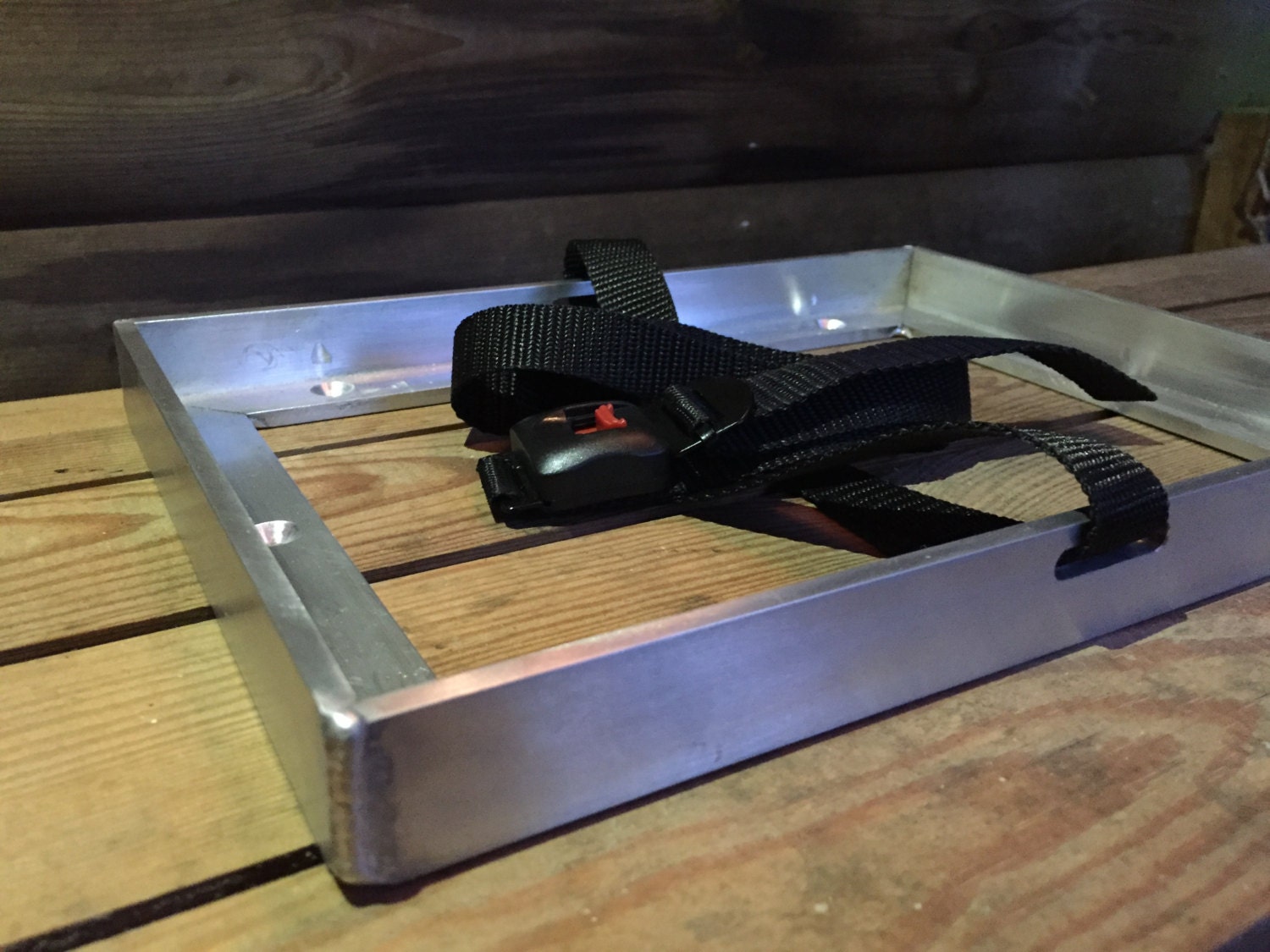 Aluminium Boat Battery Tray With Hold Down Strap, Two Sizes Available