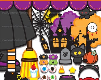 Halloween 3 - PNG SVG EPS Vector Instant Download Printable Cliparts Clip Arts Digital File Scrapbook Kit