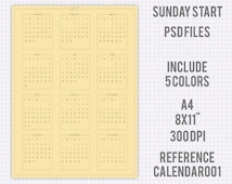 Unique 8x11 calendar related items | Etsy