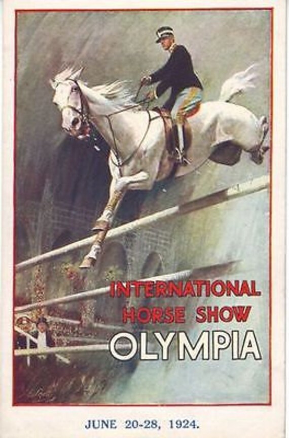 1924 international show olympia show jumping poster a3 1924 international show olympia show jumping poster a3