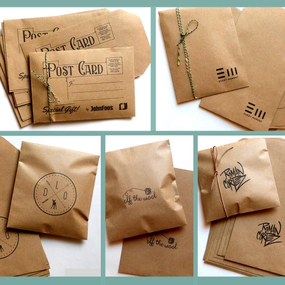 50 custom logo envelopes by augiet on Etsy