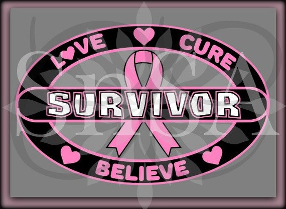 Cancer SVG Awareness Ribbon Believe Hope Faith Survivor Love