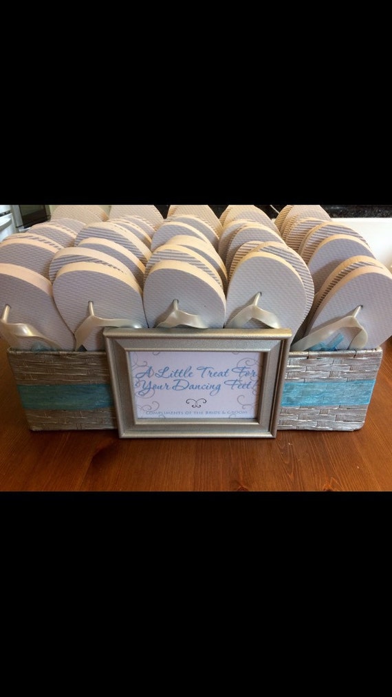 Wedding Reception Flip Flops & Basket for your guests