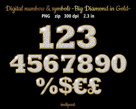 diamond numbers clipart - photo #12