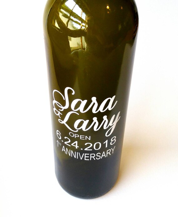 Time capsule wine bottle set for wedding birthday