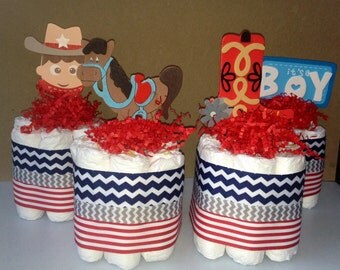 Cowboy diaper cake | Etsy