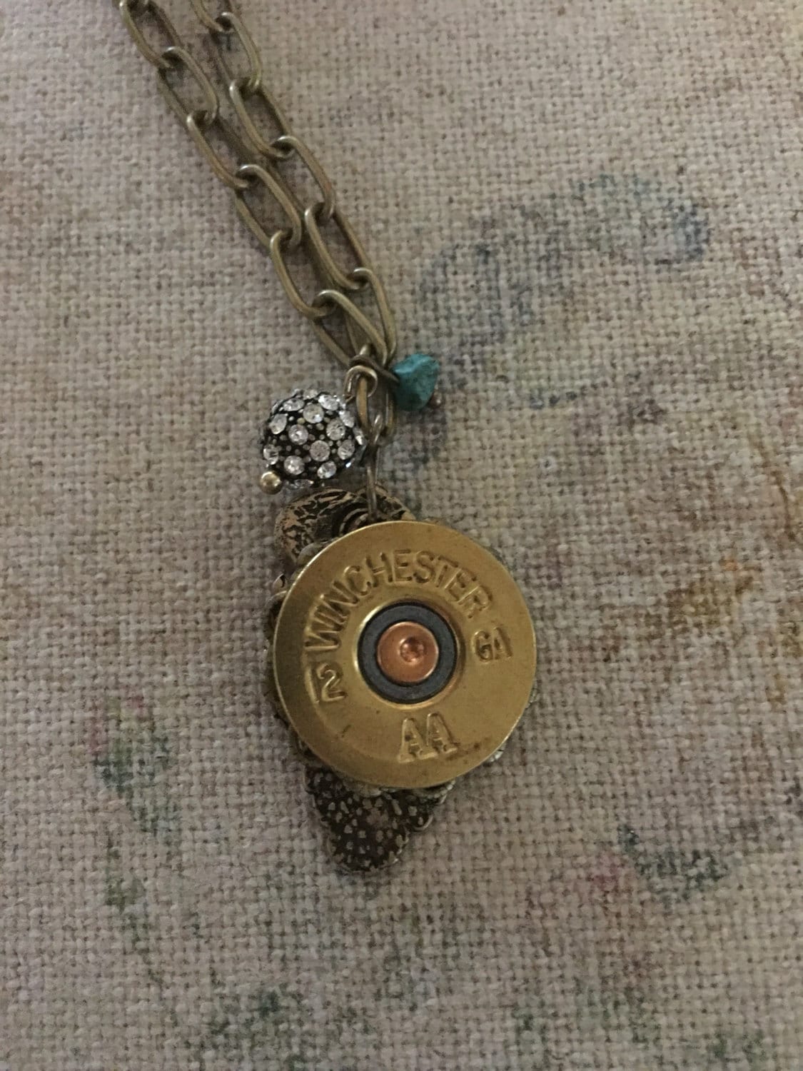 Shotgun shell necklace by lovelostcreations on Etsy